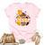 Nana Pumpkin Leopard Sunflower Halloween Unisex Crewneck Soft Tee Light Pink