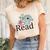 Funny Read Book Club Piggie Elephant Pigeons Teacher  Women's Short Sleeve T-shirt Unisex Crewneck Soft Tee Natural