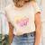 Happy Mothers Day With Tie-Dye Heart Mothers Day  Women's Short Sleeve T-shirt Unisex Crewneck Soft Tee Natural