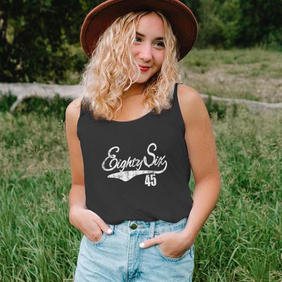 Distressed Classic 8645 Eighty Six V2 Men Women Tank Top Graphic