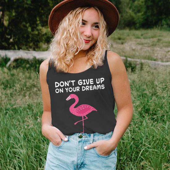 Flamingo Nap Sleeping Pajama Nightgown Graphic Design Printed Casual Daily Basic Unisex Tank Top Thegiftio UK