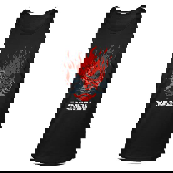 Cyberpunk Cyborg Samurai Unisex Tank Top - Monsterry