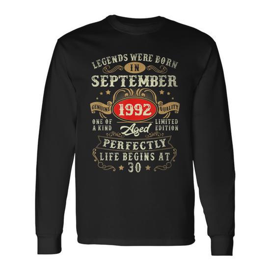 30 Year Old Legends Born In September 1992 30Th Birthday Men Women