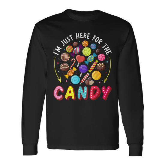 Im Just Here For The Candy Halloween Cute Lollipop Sweets Men
