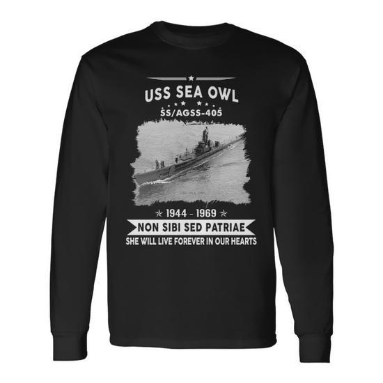 Uss Sea Owl Ss Long Sleeve T-Shirt - Monsterry