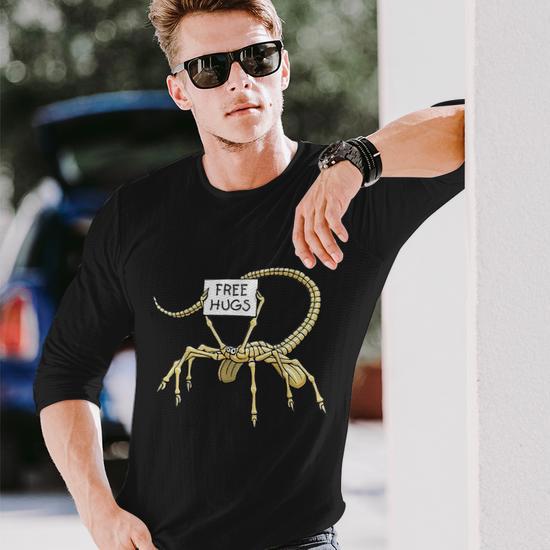 Free Hugs Facehugger Aliens Long Sleeve T-Shirt - Thegiftio