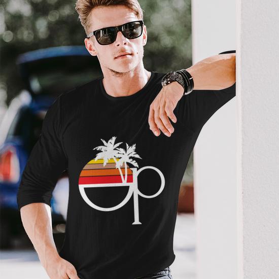 Ocean Pacific 80S Retro Sunset Long Sleeve T-Shirt - Monsterry