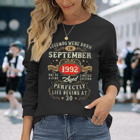 30 Year Old Legends Born In September 1992 30Th Birthday Men Women
