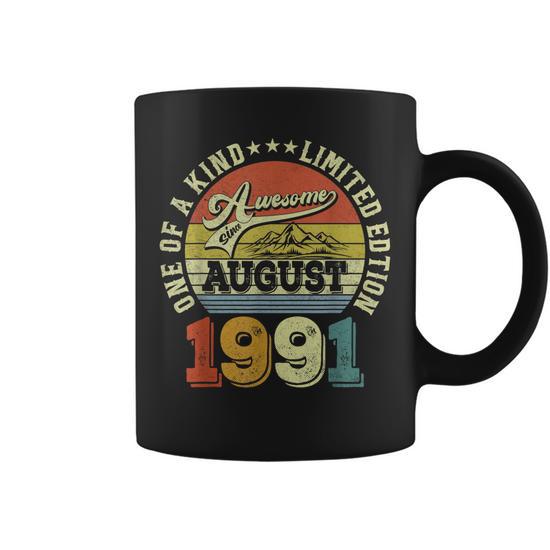 31 Years Old Gifts Awesome Since August 1991 31St Birthday Coffee Mug -  Thegiftio UK