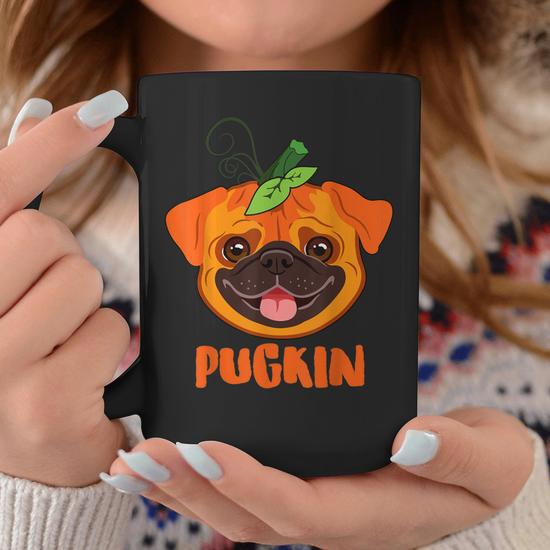 Pugkin Pug Pumpkin Halloween Costumes Kids Boys Men Gifts Coffee Mug Thegiftio UK