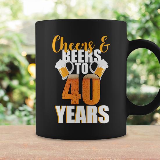 40Th Birthday Cheers & Beers To 40 Years Tshirt Coffee Mug - Monsterry