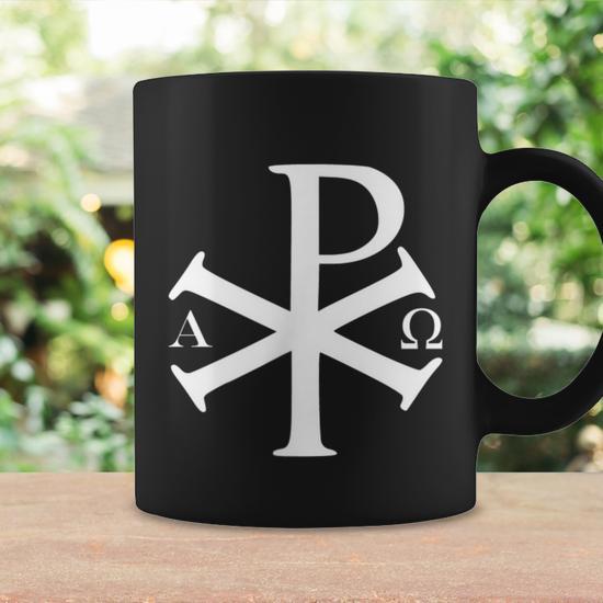 Alpha Omega Chi Rho Byzantine Christian Jesus Christ Bible Graphic Design  Printed Casual Daily Basic Coffee Mug - Thegiftio
