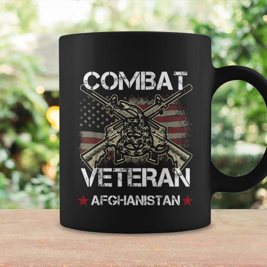 Combat Veteran Afghanistan War Vet American Military Graphic Design Printed  Casual Daily Basic Coffee Mug - Thegiftio UK