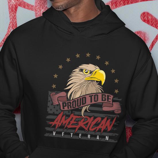 American Eagle Head Veteran Men Hoodie Thegiftio UK