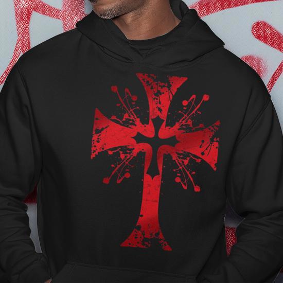 Knight Templar T Shirt The Warrior Of God Bloodstained Cross Knight Templar Store Hoodie Seseable CA