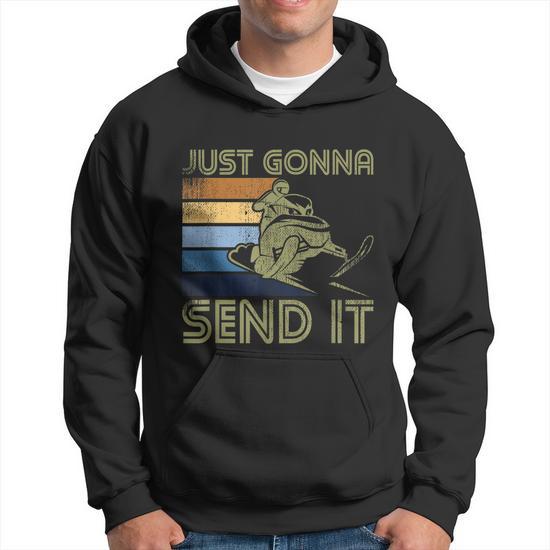 Just Gonna Send It Snowmobile Winter Gear Men Hoodie Thegiftio UK