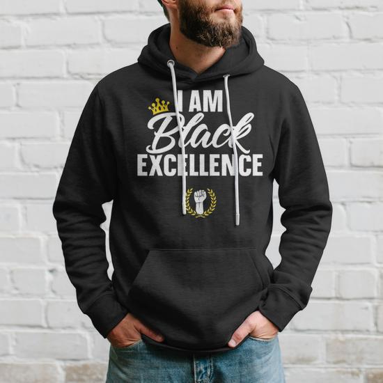 I Am Black Excellence V2 Men Hoodie Thegiftio UK