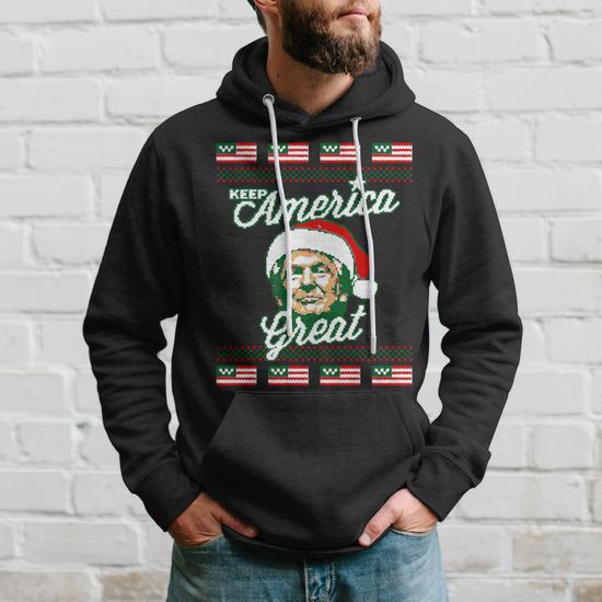 Keep America Great Ugly Christmas Sweater T Shirt Men Hoodie Thegiftio UK