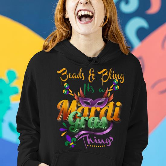 AOBUTE Men's Mardi Gras Hoodie - Fleur De Lis Graphic Pullover Sweatshirt With Pocket (X-Large) - View #12