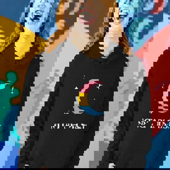 Not A Phase Pansexual Lgbtqia Pan Pride Flag Moon Premium T-Shirt Not A Phase Pansexual Lgbtqia Pan Pride Flag Moon Premium T-Shirt