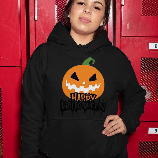 Happy Halloween Pumpkin Halloween Quote V11 Women Hoodie Thegiftio UK