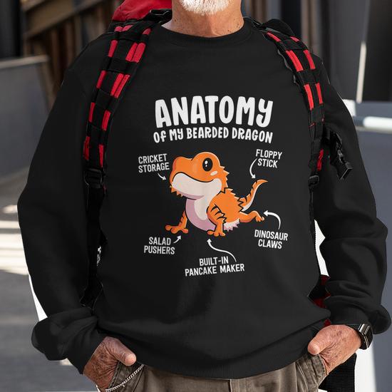 Anatomy Of A Bearded Dragon For Reptile Lover Sweatshirt Thegiftio UK