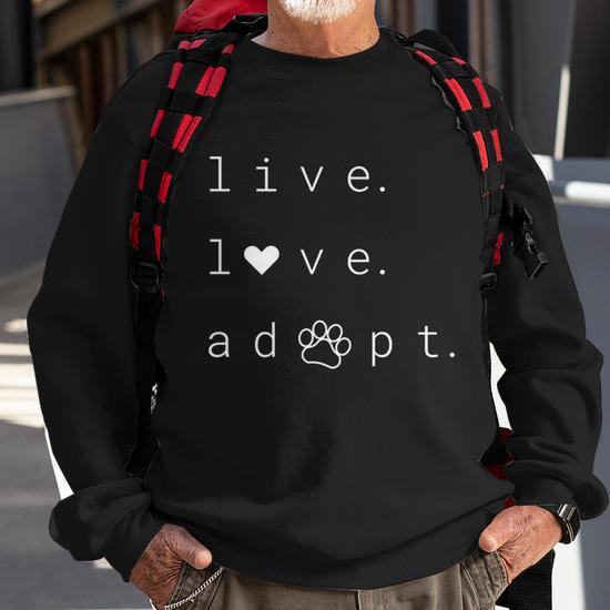 Animal Rescue Dog Paw Print Sweater Adopt A Rescue Dog Cool Gift Graphic Design Printed Casual Daily Basic Sweatshirt Thegiftio UK