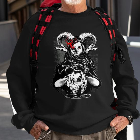 Skull sweatshirt mens online