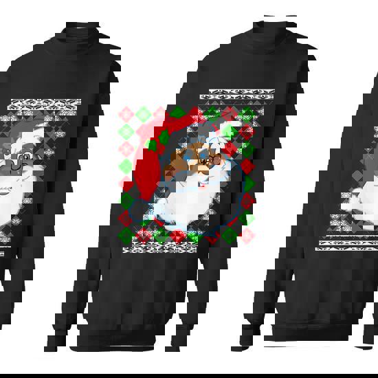 Ugly christmas sweater black santa hotsell