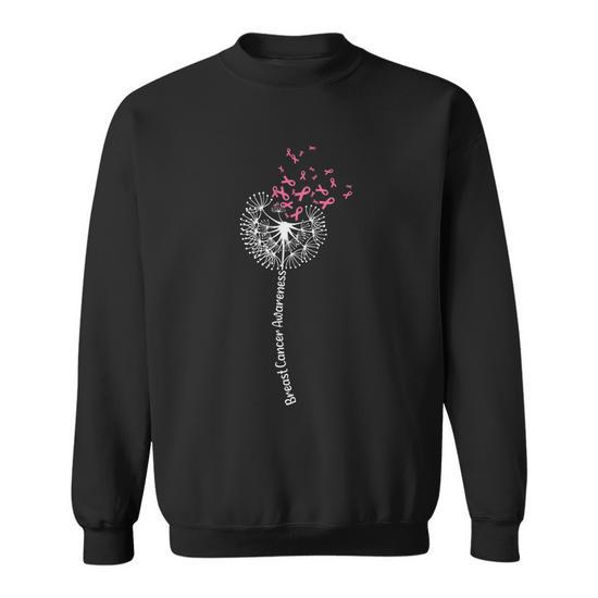 Dandelion Faith Hope Love Breast Caner Sweatshirt Monsterry