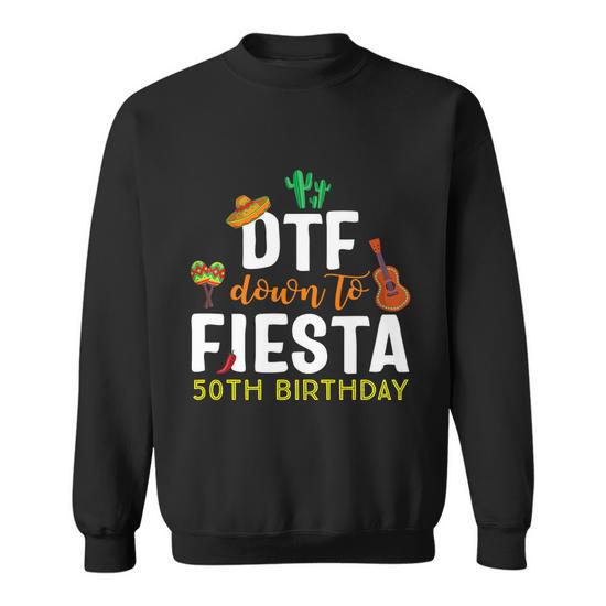 DTF Down To Fiesta Men's Graphic T-Shirt - 100% Cotton Casual Tee