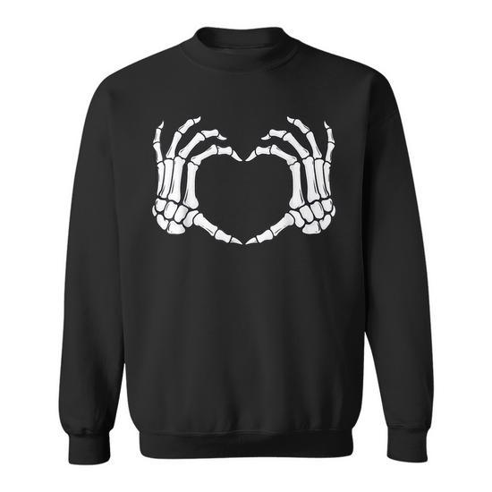 Skull hands sweatshirt sale