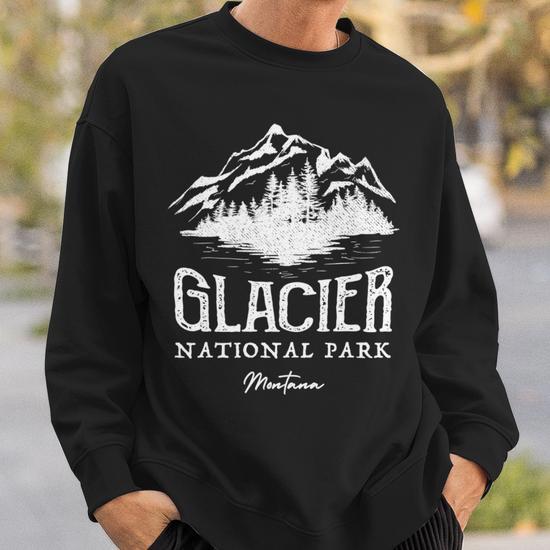 Vintage Glacier National Park Montana V2 Sweatshirt Thegiftio UK