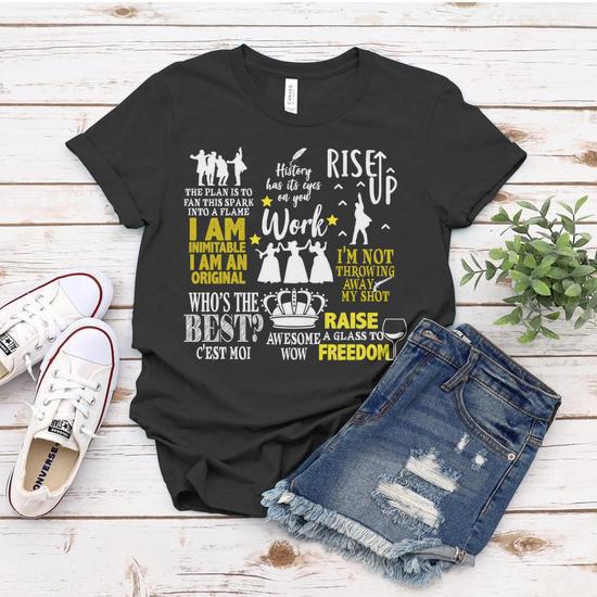 Alexander Hamilton Best Song Quotes Lyrics Tshirt Women T shirt Monsterry DE