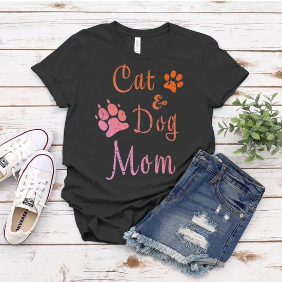 Cat and dog shirt best sale