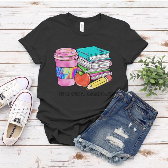 Coffee Gives Me Teacher 2024 Powers T-shirt_ Teacher Shi