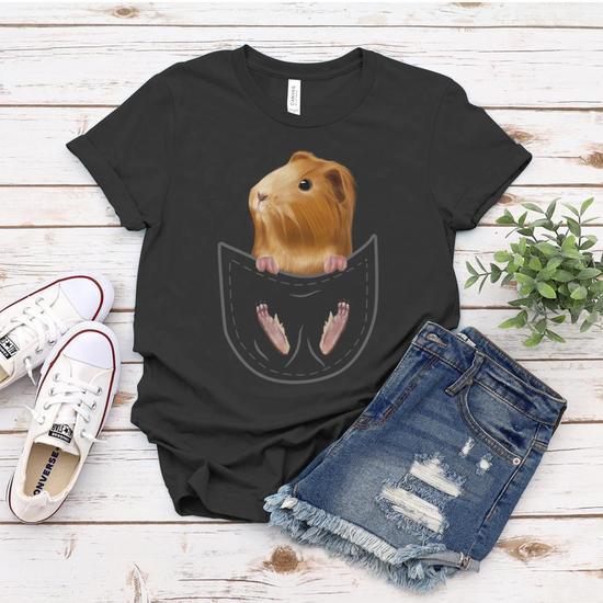 Guinea Pig Clothes Pocket Animal Cavy Outfit Gift Guinea Pig Great Gift Women T shirt Thegiftio UK