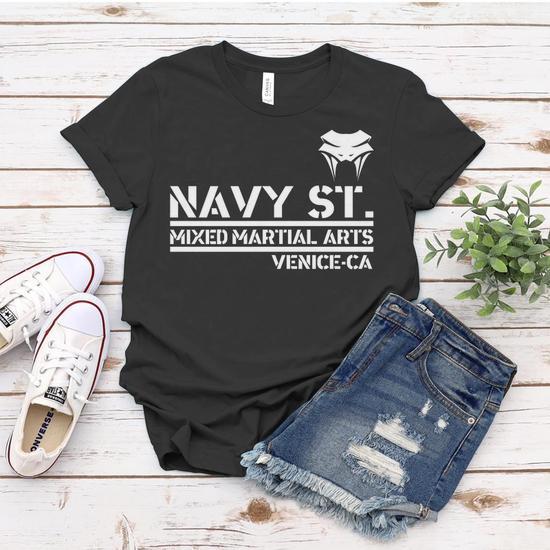 Navy St Mix Martial Arts Venice California Snake Logo Tshirt Women T-shirt  - Monsterry