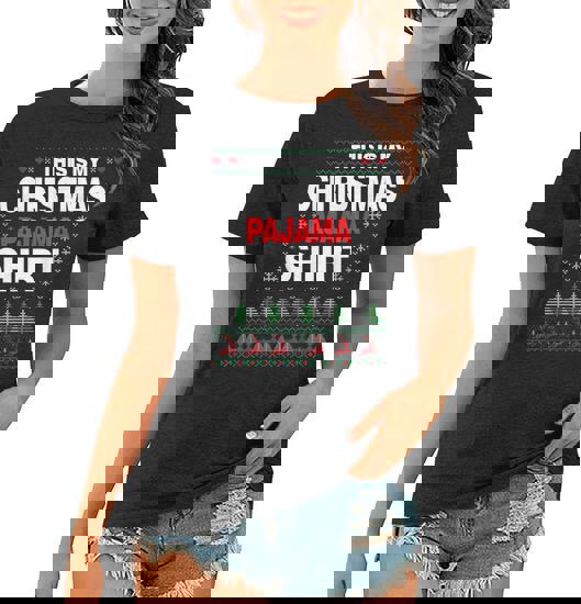 This Is My Christmas Pajama Shirt Funny Ugly Sweater X Mas T-Shirt