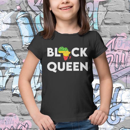 Black Queen Most Powerful African American History Pride Graphic Design Printed Casual Daily Basic Youth T shirt Thegiftio UK