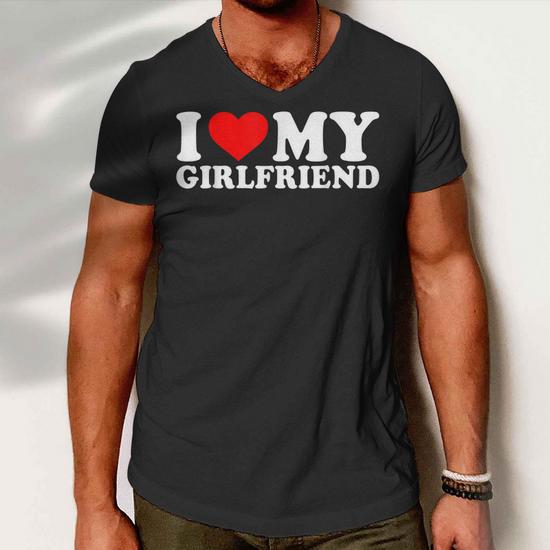 I Love My Girlfriend I Heart My Girlfriend GF T-Shirt