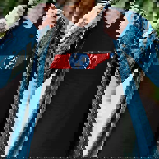 Distressed Volunteer State Tennessee Flag Map Vintage Gift