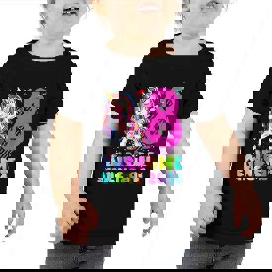 8 Years Old 8th Birthday Unicorn Dabbing Shirt Girl Party 8 Years Old 8th Birthday Unicorn Dabbing Shirt Girl Party