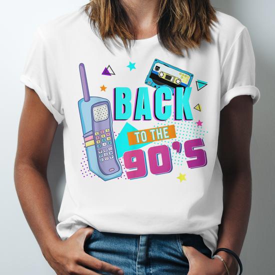 Back To The 90S Outfits For Men Women Retro Costume Party Men Women T-shirt  Unisex Jersey Short Sleeve Crewneck Tee