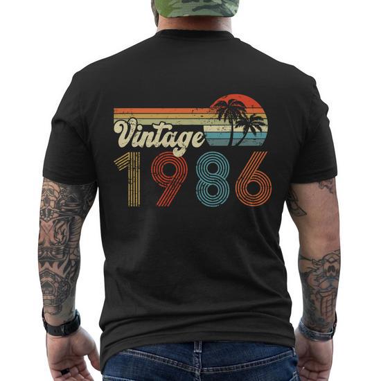 Custom 1986 Birthday Shirt For Men - Made In (Birth Year) - 38th Birthday Gift Idea - Personalized Star Design Tee