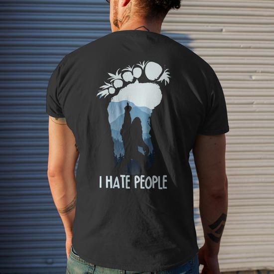 Funny Bigfoot 'I Hate People' T-Shirt