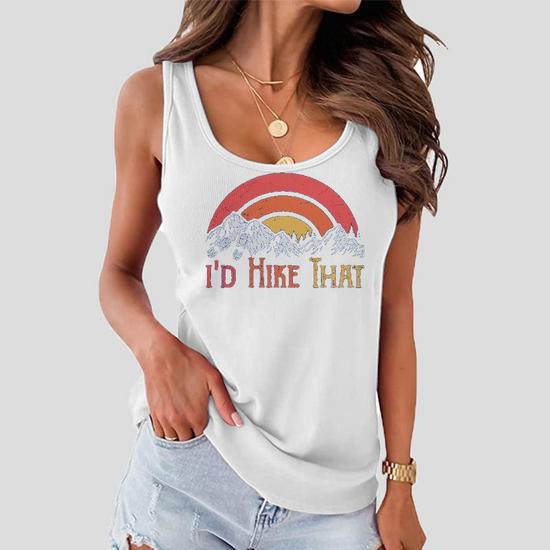 Id Hike That Adventure Best T Graphic Design Flowy Tank - A Funny and Unique Gift for Women, Adventure Lovers