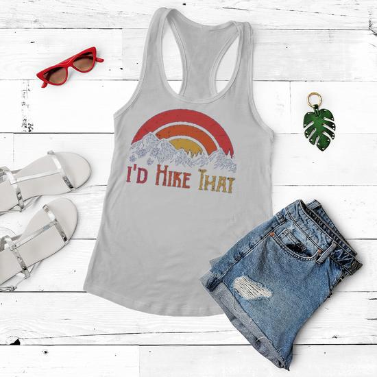 Id Hike That Adventure Best T Graphic Design Flowy Tank - A Funny and Unique Gift for Women, Funny Gifts for Adventure Lovers