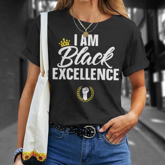 I Am Black Excellence V2 T shirt Thegiftio UK