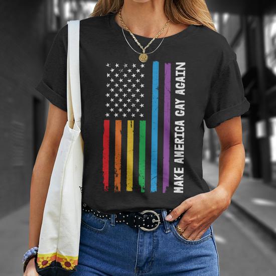 LGBT Trova La Tua Pace Maglietta In Cotone Da Uomo Per Il Gay Pride Day